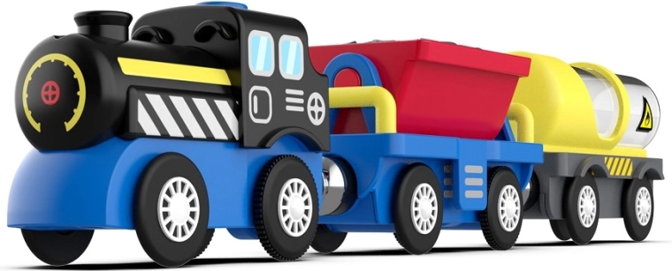 2Kids Toys tren de marfă cu locomotivă cu abur pe baterii - 1 bucată