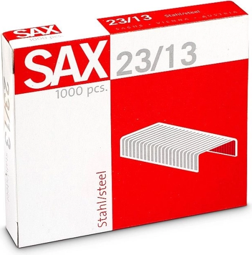 Capse de birou SAX 23/13, zincate, 1000 buc