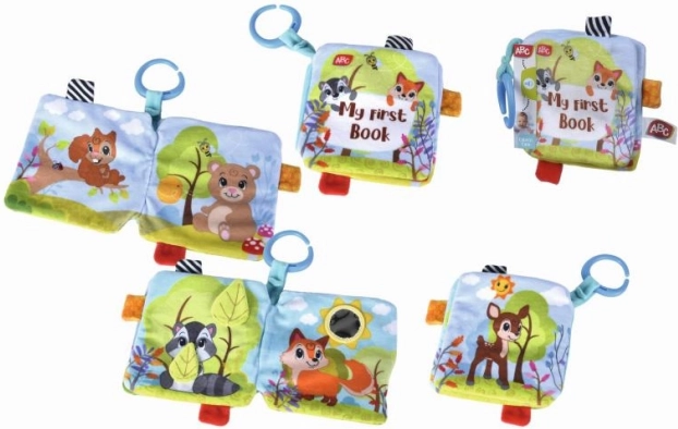 Carte textilă moale Forest Friends pentru bebeluși 17 cm