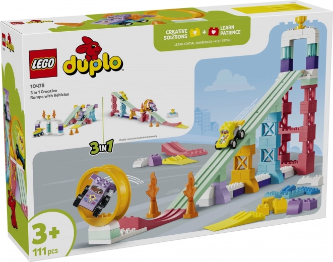 LEGO DUPLO rampe creative 3 în 1 cu vehicule