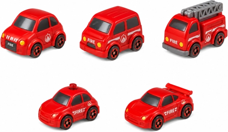Lumini, sunete și 8 vehicule de pompieri