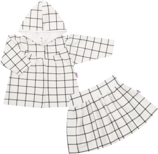 Compleu din 2 piese pentru fetițe New Baby Cool Girls, alb