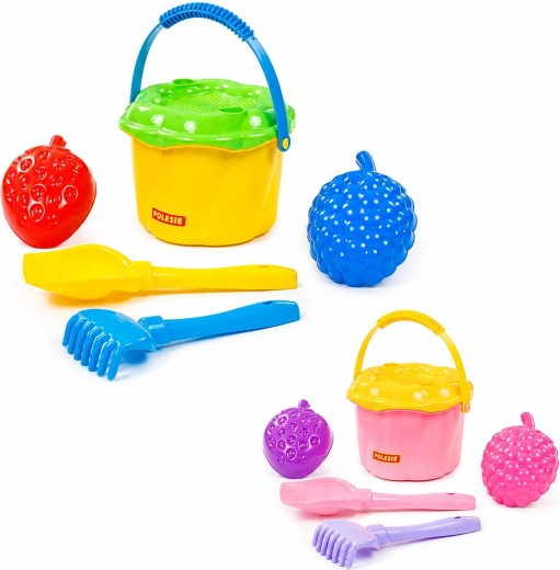 Set de nisip pentru copii cu găleată și sită (6 piese)