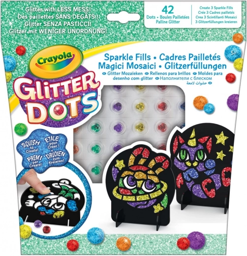 Crayola Glitter Dots rame foto mozaic – set creativ sclipitor pentru copii