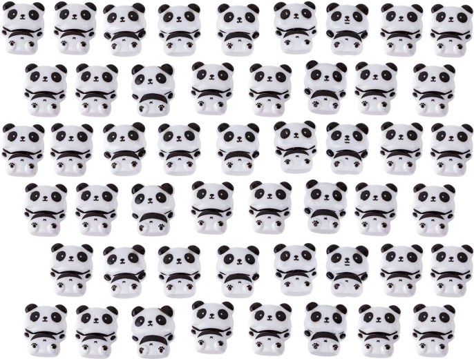 50 de figurine panda și accesorii în set
