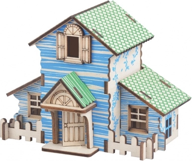 Woodcraft puzzle 3D din lemn cabană forestieră