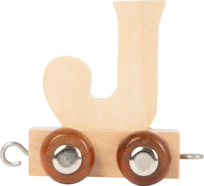 Vagonet din lemn cu litera J pentru circuit de tren SMALL FOOT