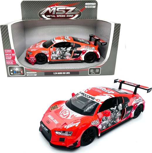Model metalic Audi R8 LMS cu lumini și sunete, la scara 1:24