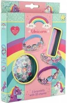 set creativ brățări unicorn – 3 brățări și 18 pandantive