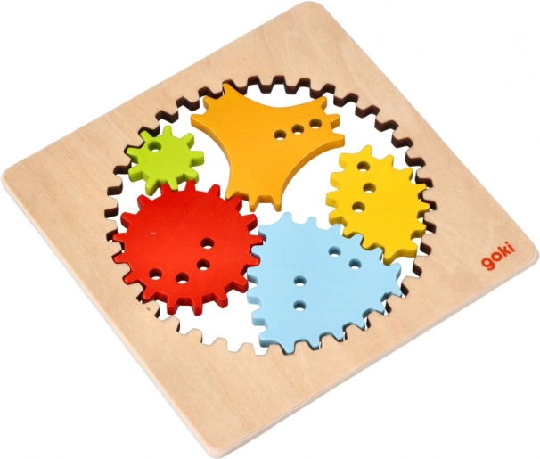 Spirograf din lemn GOKI – set creativ de desen pentru copii