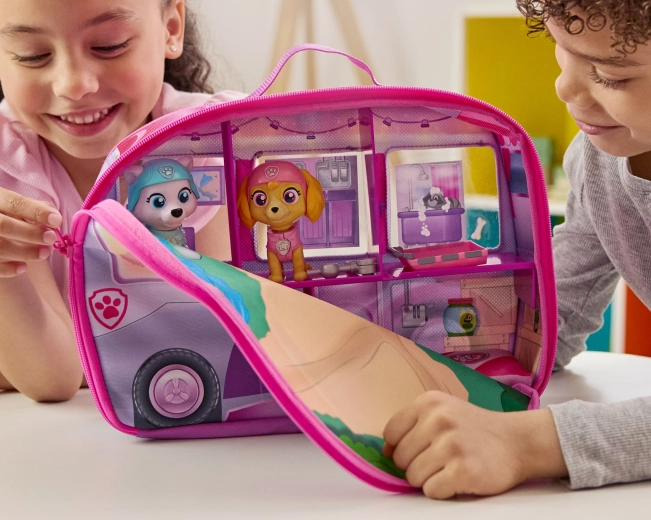 Rulotă portabilă 2-în-1: troler și lume de joacă
