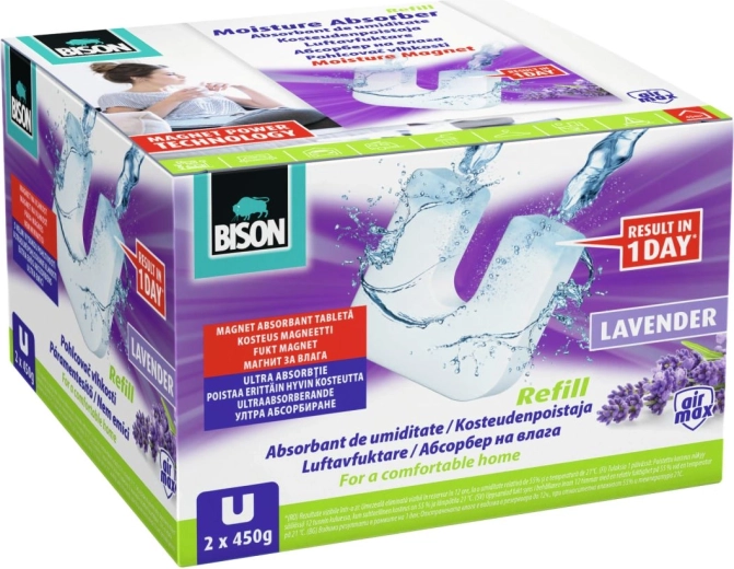 Tablete de rezervă AirMAX pentru absorbantul de umiditate, cu parfum de lavandă, 2 × 450 g