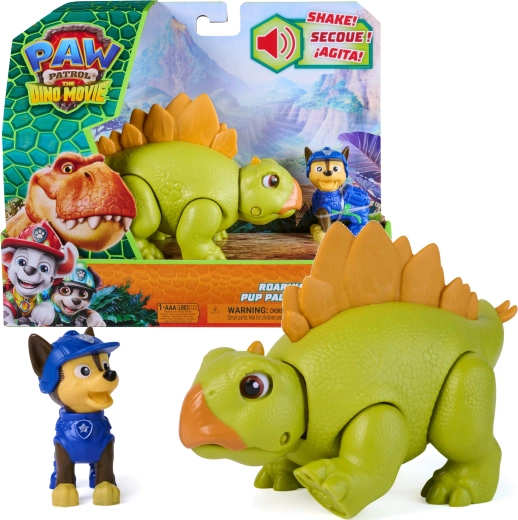 Spin Master Patrula Cățelușilor Dinozauri: Chase cu stegozaur interactiv (10 cm)