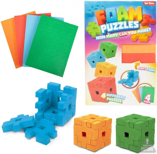Set de construcție 3D de Cuburi din Spumă în Cutie