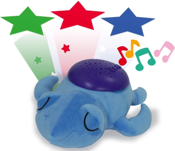 Jamara lampă de noapte LED cu proiector și melodii Dreamy Turtle, albastră - 1 bucată