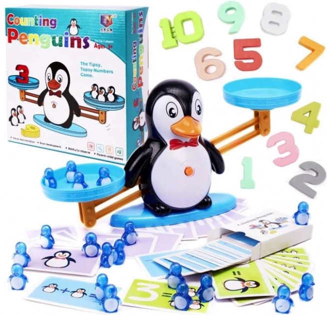 Cântar educațional cu tăvițe pentru învățarea calculului – Pinguin