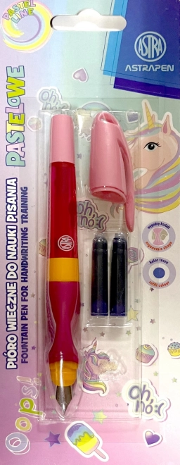 Astra stilou unicorn, cerneală albastră, 2 cartușe