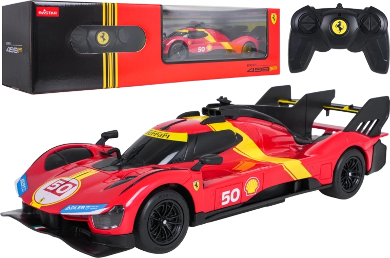 Mașină de curse RC Ferrari 499P Rastar cu telecomandă