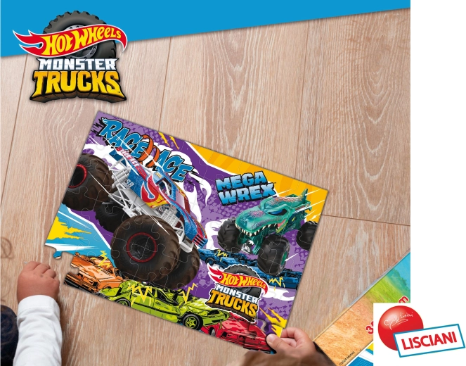 Puzzle Hot Wheels cu 48 de piese, 35 × 25 cm