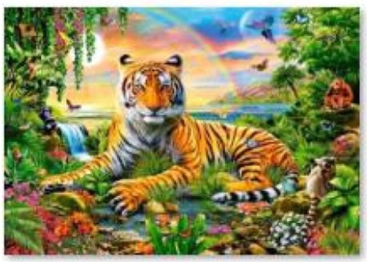 Mozaic cu diamante (diamond painting) tigru 40 × 30 cm - 1 bucată