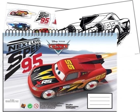 Bloc spiralat cu autocolante Cars