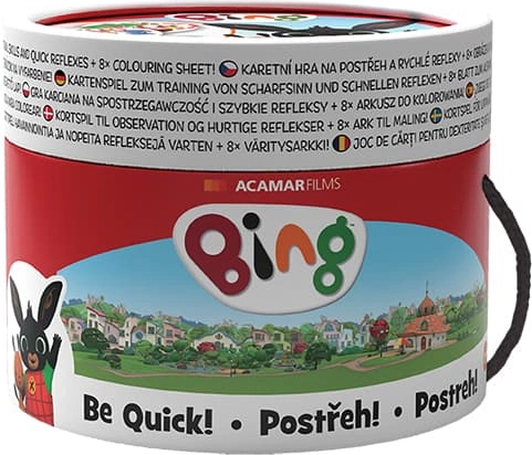 Joc de cărți ATENȚIE! BING în tub (30 de cărți)