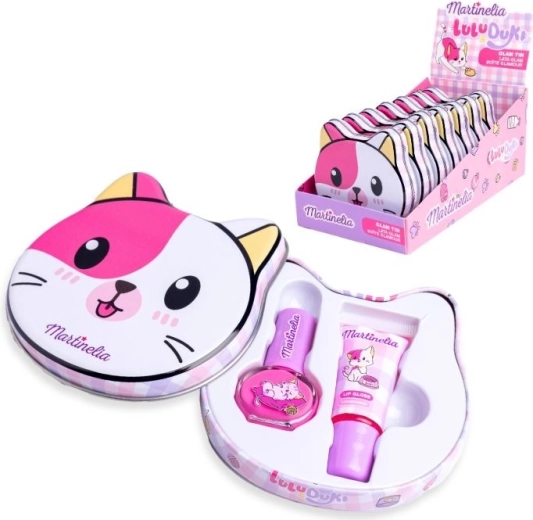 Set de cosmetice într-o cutie metalică Lulu & Duki