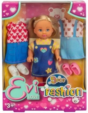 Păpușa Evička cu ținute interschimbabile