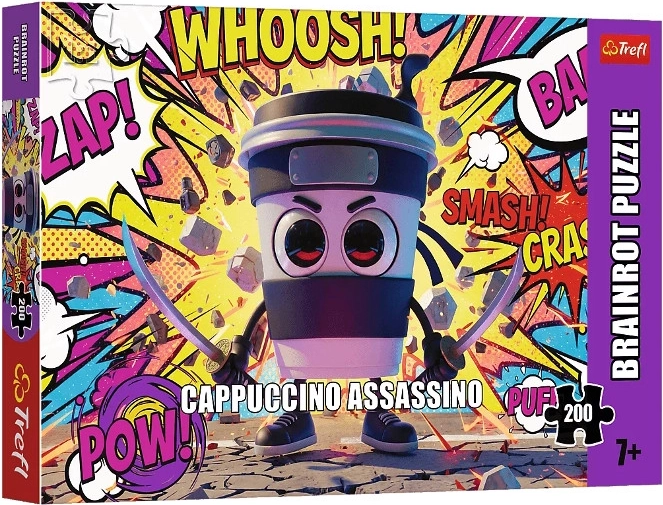 Puzzle Trefl BrainRots Cappuccino Assassino 200 de piese