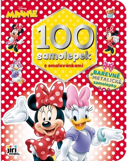 Caiet de colorat Minnie cu 100 de autocolante