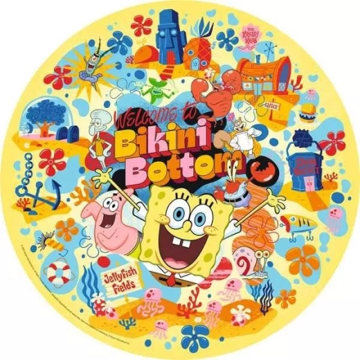 Puzzle rotund Ravensburger SpongeBob Pantaloni Pătrați, 500 de piese