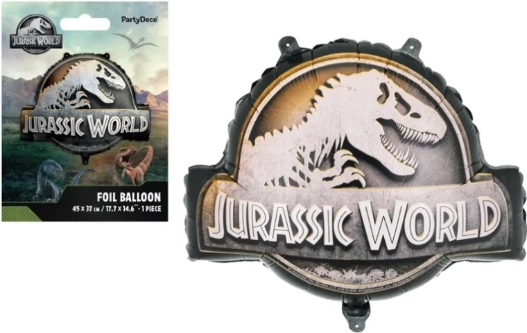 Balon din folie Jurassic World – logo 45 × 37 cm (mix) - 1 bucată