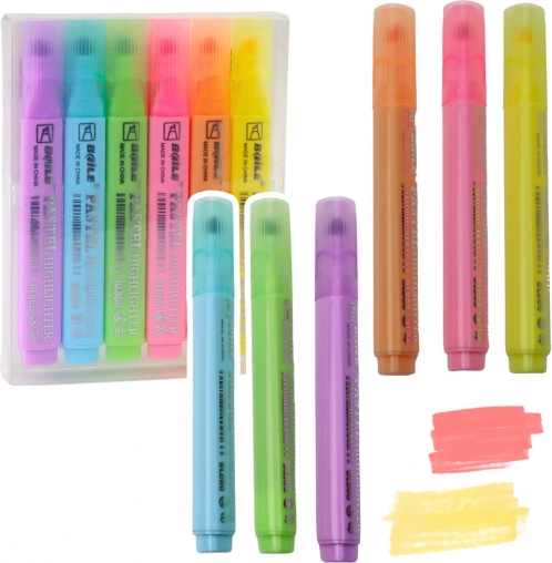 Set de markere pastel 6 buc
