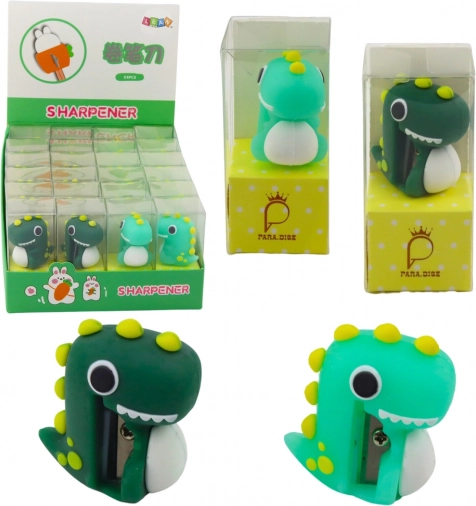 Ascuțitoare dinozaur verde