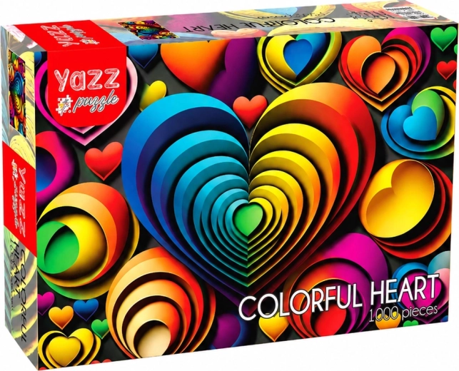 Puzzle YAZZ Inimi colorate cu 1000 de piese
