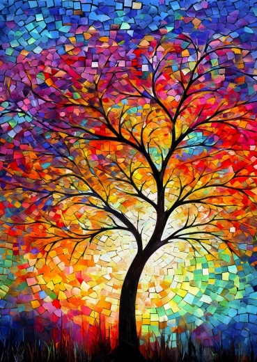 Puzzle Enjoy copacul vieții de toamnă 1000 de piese