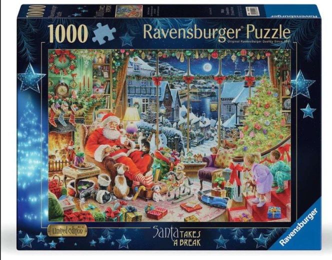 Puzzle Ravensburger ediție limitată nr. 30: Moș Crăciun ia o pauză 1000 de piese