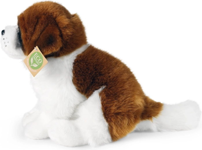 Câine Saint Bernard așezat, cu înălțimea de 28 cm