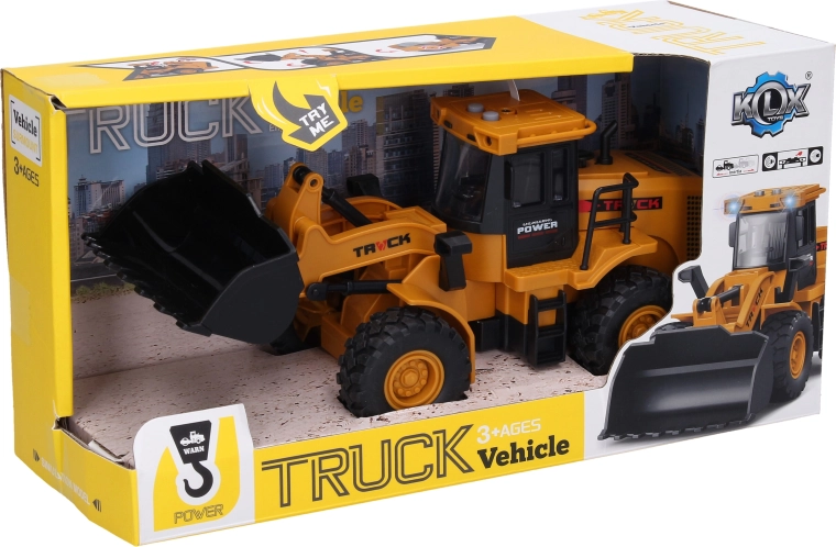 Excavator pe roți cu efecte luminoase și sonore 27 cm