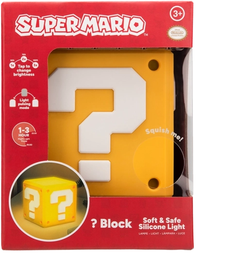 Lampa Super Mario SquishyGlo – bloc Question
