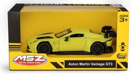 Model MSZ Aston Martin Vantage cu lumini și sunete, galben