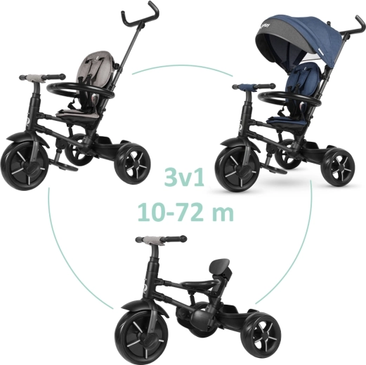 Tricicletă pliabilă QPlay Rito star blue (10–72 luni)