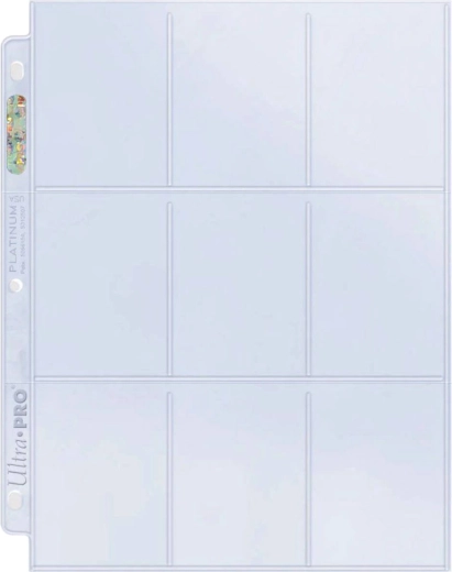 Ultra Pro Platinum Hologram folii pagină pentru carduri de colecție (9 buzunare) - 1 bucată