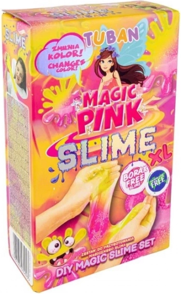 Set creativ Tuban Slime Magic Roz XL care își schimbă culoarea
