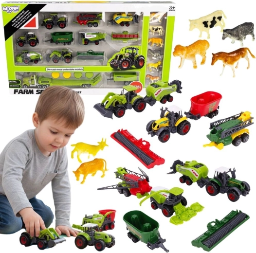 Set Woopie de tractoare, utilaje agricole și animale