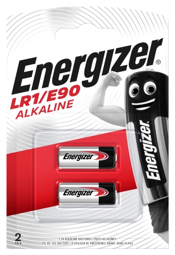 Baterii alcaline Energizer LR1/E90, pachet 2 bucăți