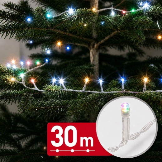 Ghirlandă luminoasă LED multicoloră de 30 m, 600 LED-uri