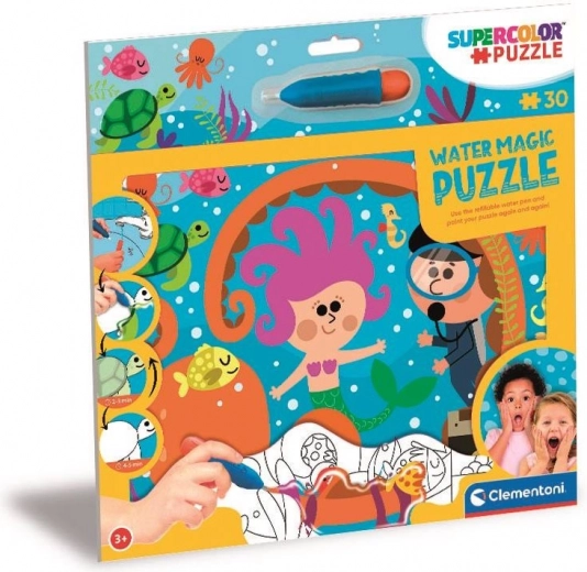 Puzzle cu desenat cu apă Adâncurile mării 30 de piese