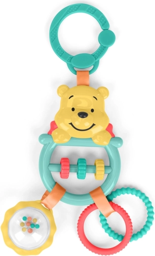 Bright Starts zornăitor și inel de dentiție pe C-cerc Winnie the Pooh Busy Bear