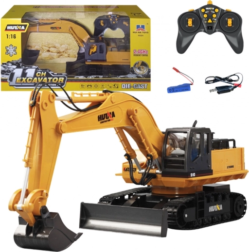 Excavator pe șenile RC cu cabină rotativă HUINA 1:16